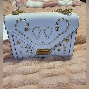 Michael Kors White and Gold Studded Women's Bag NWOT